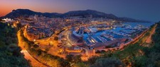 Landscape monaco ports cityscape city dusk mountains Custom Gaming Mat Desk picture