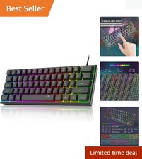 Ultra-Compact Waterproof 60% Gaming Keyboard with RGB Backlight - Ambidextrous picture
