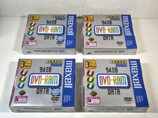 maxell DVD-RAM 9.4GB - Type 4 Double Sided 3X Rewritable - Sealed 3-pack x4 picture
