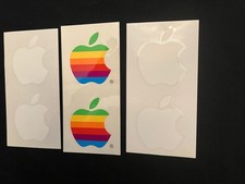 Vintage Vtg Original Apple Computer Stickers Rainbow & White Decals picture