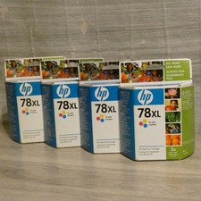 HP 78XL Tri-Color Ink Cartridge Lot of 4 New Genuine Sealed High Yield Expired picture