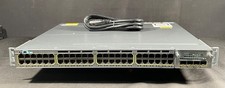 Cisco WS-C3750X-48P-E 48Port Gigabit Ethernet PoE+ Switch w/C3KX-NM-10G Module picture