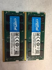 LOT OF 2 Crucial 16GB 3200MHz DDR4 SODIMM Laptop 1.2V Memory RAM CT16G4SFD832A picture
