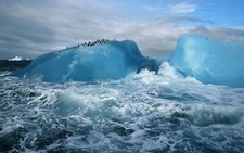 Landscape nature sea waves antarctica iceberg glacier Custom Gaming Mat Desk picture