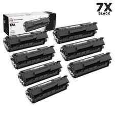 LD Compatible Replacements for HP Q2612A / 12A 7PK Black Laser Toner Cartridges picture