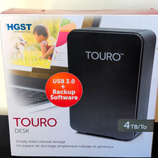 HGST Touro Desk 4TB USB 3.0 Desktop External HDD Black w/ Backup Software picture