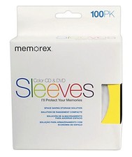 Memorex Assorted Color Paper CD Sleeves with Window & Flap Lot picture