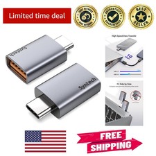 10Gbps USB C to USB 3.2 Adapter, Space Gray Aluminum - 2-Pack Convenient Set picture