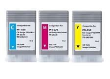3 PK PFI-030 CMY Color Ink Cartridge fit Canon  ImagePROGRAF TA-20 TA-30 picture