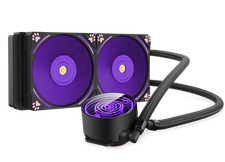 COLORFIRE Frozen Shadow Chasing 240 ARGB Purple Cat's Claw Liquid CPU Cooler picture