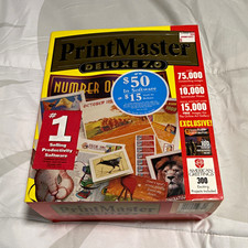 PrintMaster Deluxe 7.0 Mindscape Vintage PC Software Factory Sealed New picture
