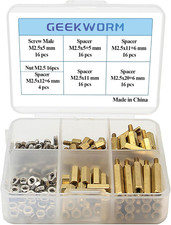 100 Pcs M2.5 Brass Spacer Nut Screws for Raspberry Pi 4 3 2 Model Kit Hardware picture