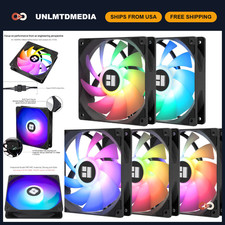 5 Pack 120mm ARGB CPU Case Cooler Fans, 4-Pin PWM Silent Computer Fans, 1550RPM picture