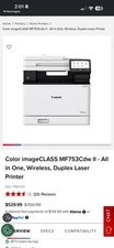 Brand New in Box Canon Color imageCLASS MF753Cdw All in One Printer picture