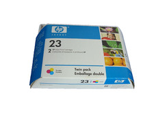 Case Lot of 12 Genuine OEM HP 23 Twin Pack Tri-Color Ink 24 Cartridges C1823T picture