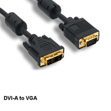 KNTK 10ft DVI-A 12+5 to VGA HD15 Cable 28 AWG Analog Display Monitor TV Video picture