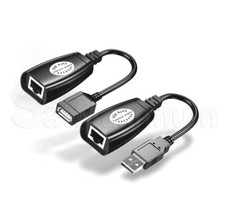USB to RJ45 Extension Adapter Cat5/Cat5e/Cat6 Ethernet Extender Network Adapter picture