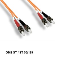 [10X] Kentek 2m OM2 ST to ST Multi-Mode Fiber Optic Cable 50/125 Duplex Network picture