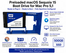 Mac Pro 5,1 500GB SSD macOS Sequoia 15 OCLP OpenCore Legacy Patcher Boot Drive picture