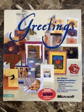 Microsoft Greetings 2001 v. 2001 PC CD-ROM Software NEW SEALED Vintage Office picture