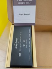 DEMAXBOOK 8K HDMI DP KVM Switch 2x2 Dual Monitor HDMI 2.1 DP 1.4 USB 3.0 Black picture