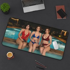 Ada Wong Jill Valentine Claire Desk Mat, Resident Evil Mouse Pad, Trio Decor picture