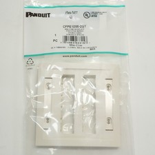 Panduit CFPE10IW-2GY Mini-Com Faceplate Double Gang 10 Module / Ports Off White picture