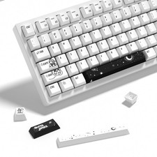 139 PCS PBT White Keycaps Cherry MX Fits 61/64/68/84/87/100/104/108 Keys picture