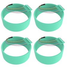 4 Pack LC UPC 12 Strand Multimode Fiber Optic Pigtail Cables OM3/OM4 1.5m picture