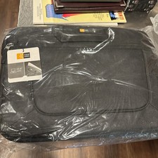 Case Logic Padded Zipper Case for 15.6” Laptop Canvas Outer Shell Black NWT picture