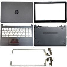 New for HP 15-BS 15-BW Grey LCD Back Cover+Palmrest+Front Bezel+Bottom+Hinges picture