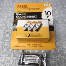 Kodak 10B Black Ink Triple Pack - 3 × 425 Pages New Sealed PLUS 1 extra = (4) picture