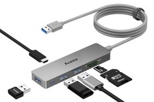 5Gbps USB 3.0 Hub, 6 in 1 Ultra Slim Data USB Hub with 4ft Extended Long Cabl... picture