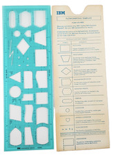 Vtg IBM FORM X20-8020 System Flowcharting Template w/Original Cardboad Sleeve picture