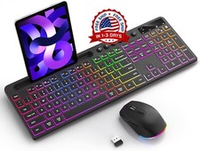 Teclado ergonómico de tamaño completo con soporte para teléfono y tableta US NEW picture