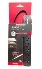 MONSTER SURGE PROTECTOR 6 GROUNDED OUTLET 1200 J 6 FT EXTENSION BRAND NEW picture