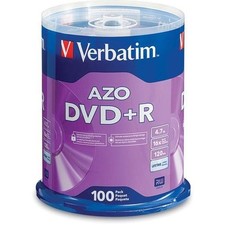 Verbatim 95098 DVD Recordable Media - DVD+R - 16x - 4.70 GB - 100 95098 picture