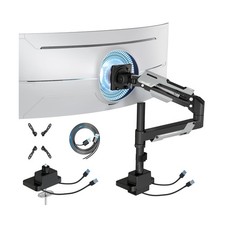 ARES WING CoreArm Single Monitor Mount with USB, Ultrawide Monitor Arm for 24... picture