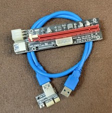 6pc PCIE Riser Adapter Card, GPU Crypto Mining, 16X-1X 60cm USB 3.0 Cable picture