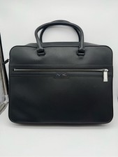 Michael Kors Black Pebbled Leather Laptop Briefcase with Det picture
