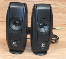 Logitech (S-120) Left & Right Wired Computer Speakers w/ Volume Control *READ* picture