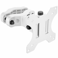 VIVO White Steel Universal Bracket Pole Mount VESA Plate, Fits 13