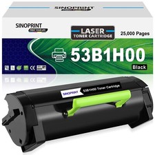 Remanfactured 53B1H00 High Yield 53B1000 Black Toner Cartridge Compatible for MS picture