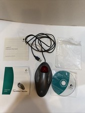 Logitech Trackman Marble Computer / PC USB Mouse T-BC21 w/ Disc/Guide Trackball picture