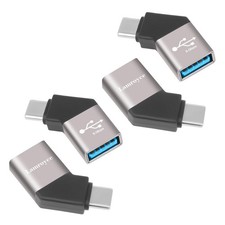 USB 3.1 to USB 3.0 Adapter 4 Pack,45 Degree Angled USB Female to USB OTG Exte... picture