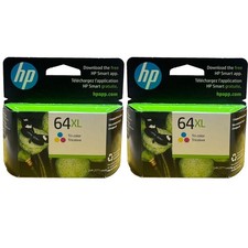 2pcs HP 64XL Color Ink Cartridges New Genuine picture
