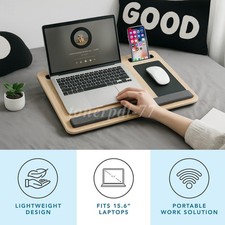 Portable Laptop Lap Desk Tray Cushion Lightweight Stand Mouse Pad Wrist Rest picture