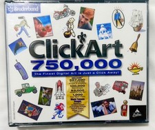 CLICKART 750,000 - 5 CD Set - Fonts Images Graphics Digital Art -2002 Broderbund picture