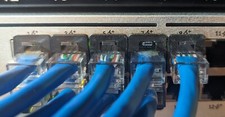 Network Switch Link Light Covers, 24W+24N RJ45, 4 SFP, Black, 3D Printed picture
