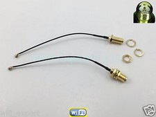 2X U.FL Mini PCI to RP-SMA Pigtail Antenna WiFi Cable 4 Inches (10cm) USA picture